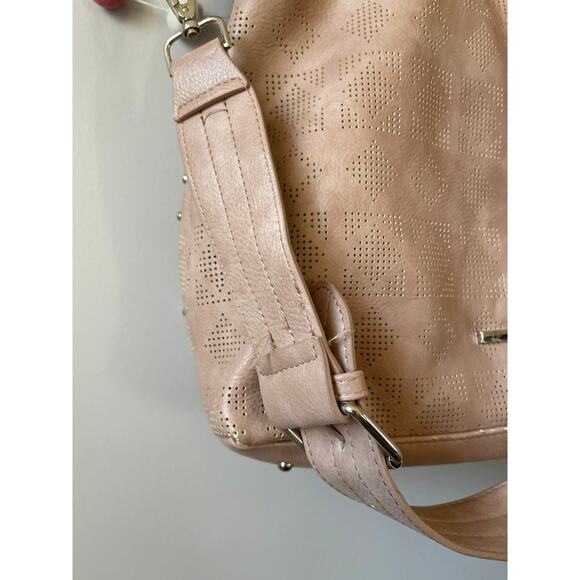 Steve Madden Y2K Blush Pink Embossed Pattern Crossbody Shoulder Bag - Picture 3 of 8